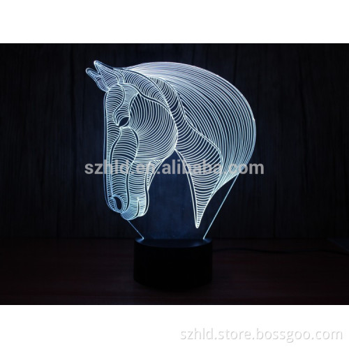 wholesale 2017 new products of 3d night stand led light with 7colors